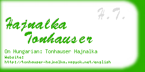 hajnalka tonhauser business card